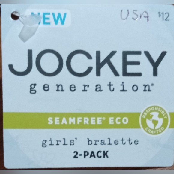 NWT 2pk Girls Jockey Bralettes - Picture 5 of 5